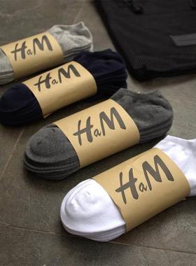 5pair Men's Sock Solid Color Cotton Business Socks男纯色