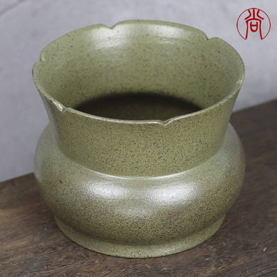粗陶建水茶洗陶瓷茶渣缸桌面倒茶叶废水缸大号茶水桶茶水盂烟灰缸