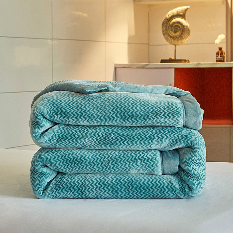 现货韩式纯色超柔云加厚办公室家用双层毯毛毯被子午睡毯礼品批发