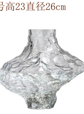 简约现代玻璃花瓶透明客厅装饰摆件ins风北欧现货居家烟灰样板间