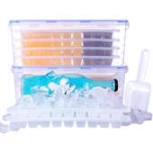 制冰模具硅胶冰格冰块盒大容量冰箱家用带盖储冰存冰自制冻冰神器