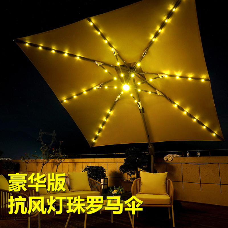 户外遮阳伞庭院伞3米大型太阳伞摆摊广告室外花园阳台露台罗马伞