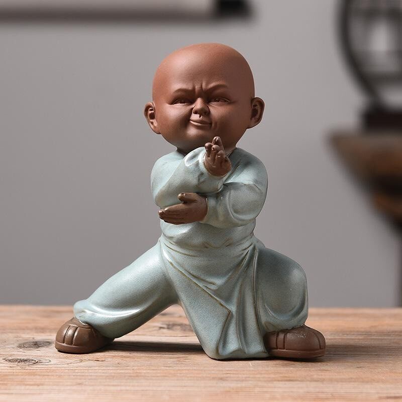 茶宠功夫茶桌精品可养太极茶具小和尚摆件八式人物禅意办公室装饰