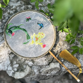 老阊门苏绣团扇古风刺绣双面绣汉服圆扇旗袍中国风扇子古装