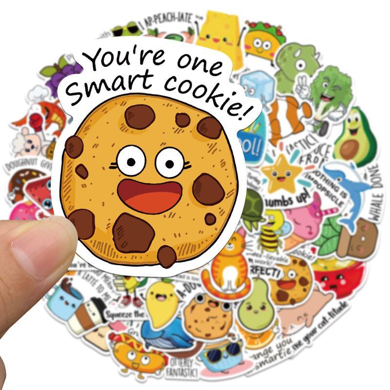 10/50PCS Reward Stickers Fun Incentive Kids Toy Sticker Cu