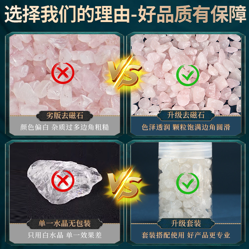 水晶碎石肖磁五彩水晶家用净化不规则聚宝盆米缸装饰用品
