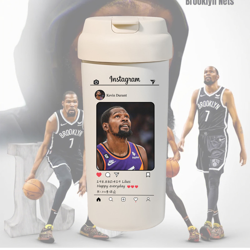 凯文杜兰特Durant同款喝水杯创意篮球礼物不锈钢咖啡保温杯NBA