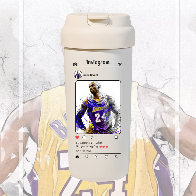 科比Kobe同款周边喝水杯创意篮球礼物不锈钢咖啡保温杯NBA定制