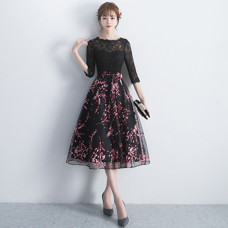 晚礼服2024夏季新款宴会连衣裙年会聚会派对端庄优雅名媛小礼服女