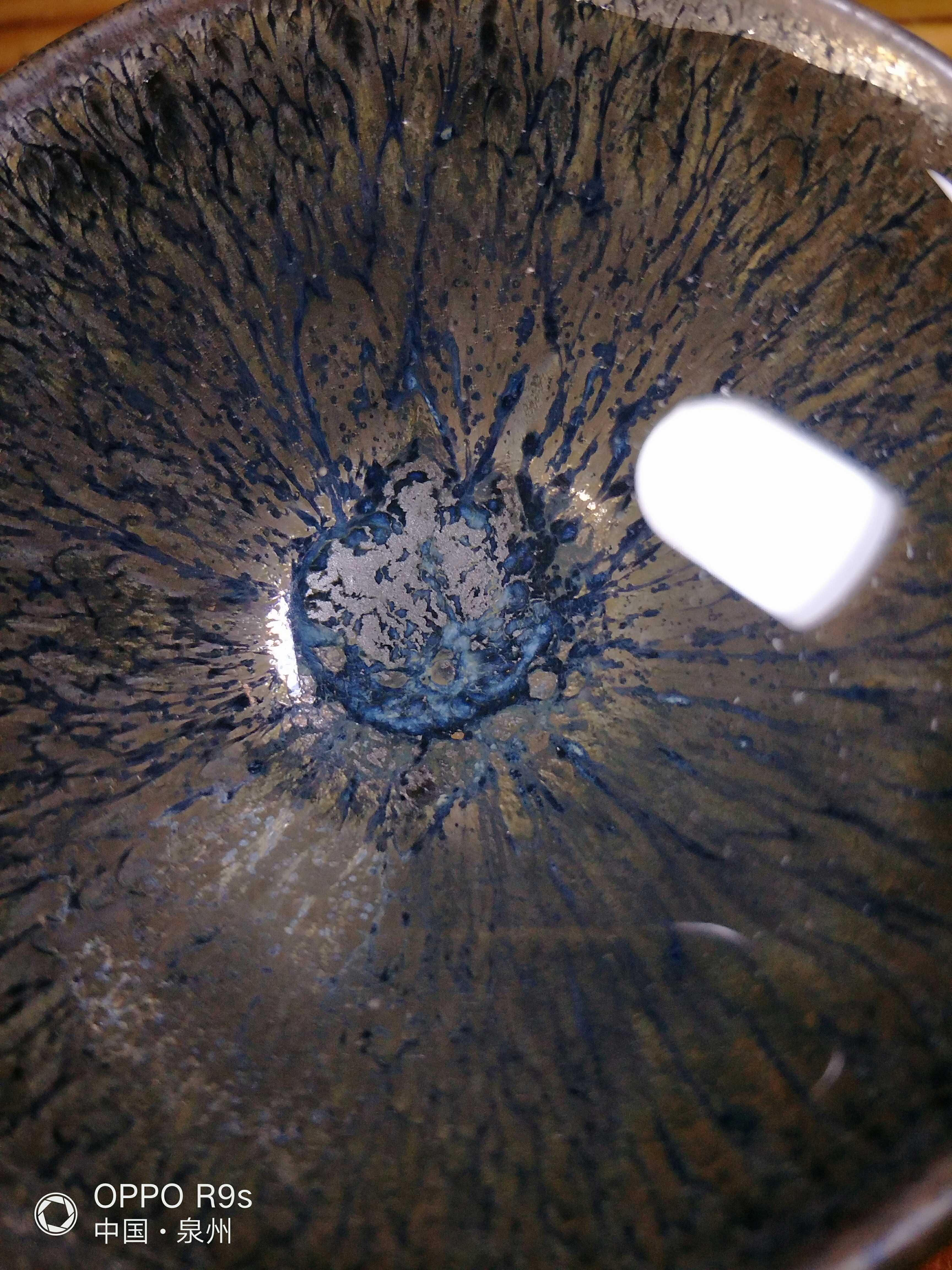 建盏七彩曜变原矿釉油滴功夫茶杯