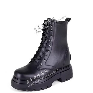 香港代购iijin艾今厚底超轻内增高9cm周深同款马丁短靴女皮鞋