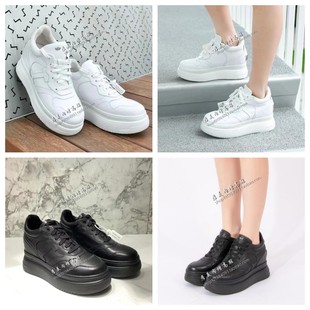 香港代购iiJin艾今经典款厚底内增高9cm休闲百搭小白鞋女阿Sa同款