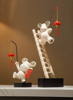 新中式家居暖居玄关摆件创意装饰