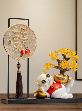入户钥匙收纳摆件轻奢客厅玄关电视柜高档桌面置物架装饰乔迁礼物