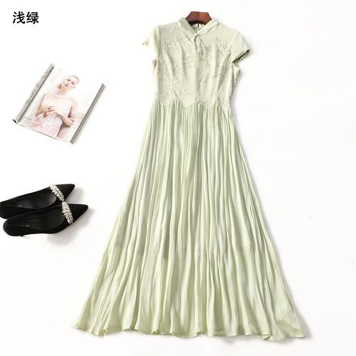 249747 夏连衣裙 女加长款短袖套头.M.L.XL.2XL