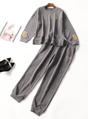 415172 秋卫衣裤子套装 女长款长袖套头.M.L.XL.2XL.3XL.4XL