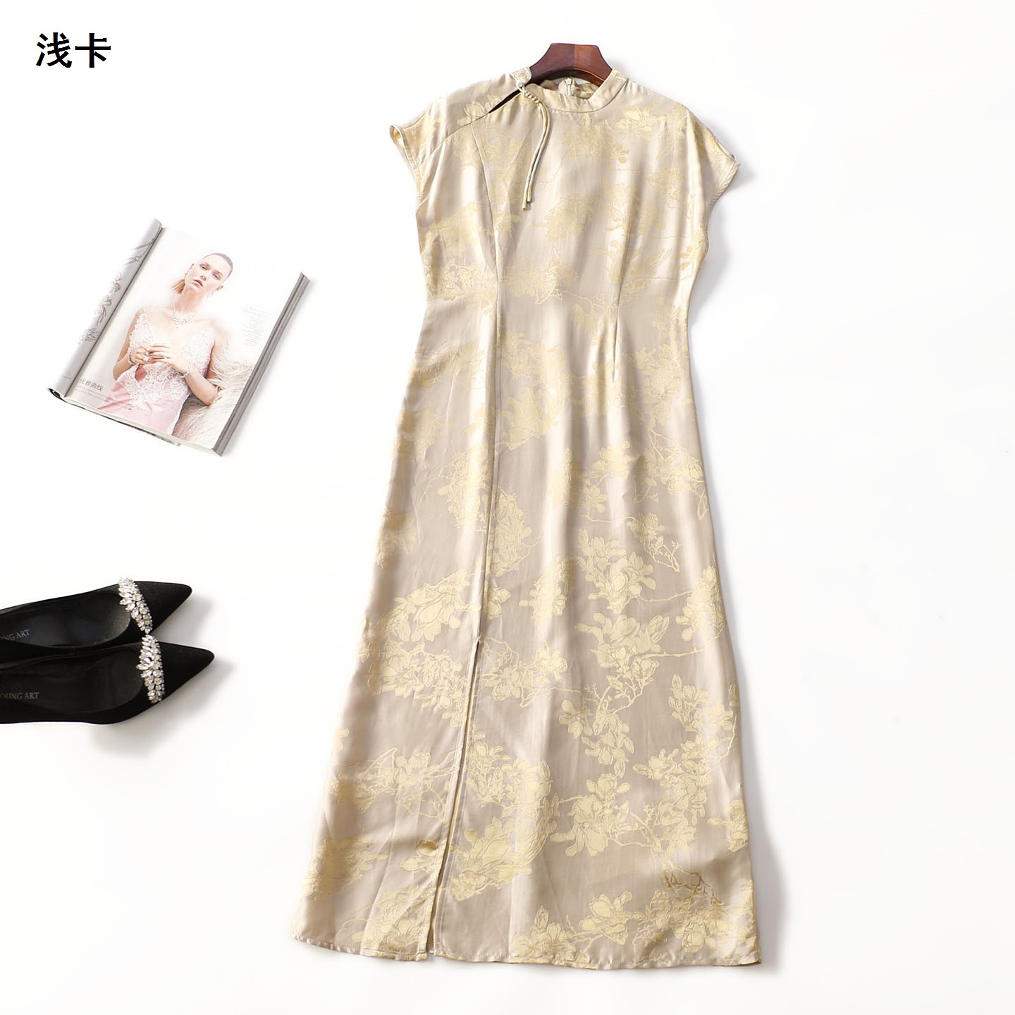 249694 夏连衣裙 女加长款无袖套头.M.L