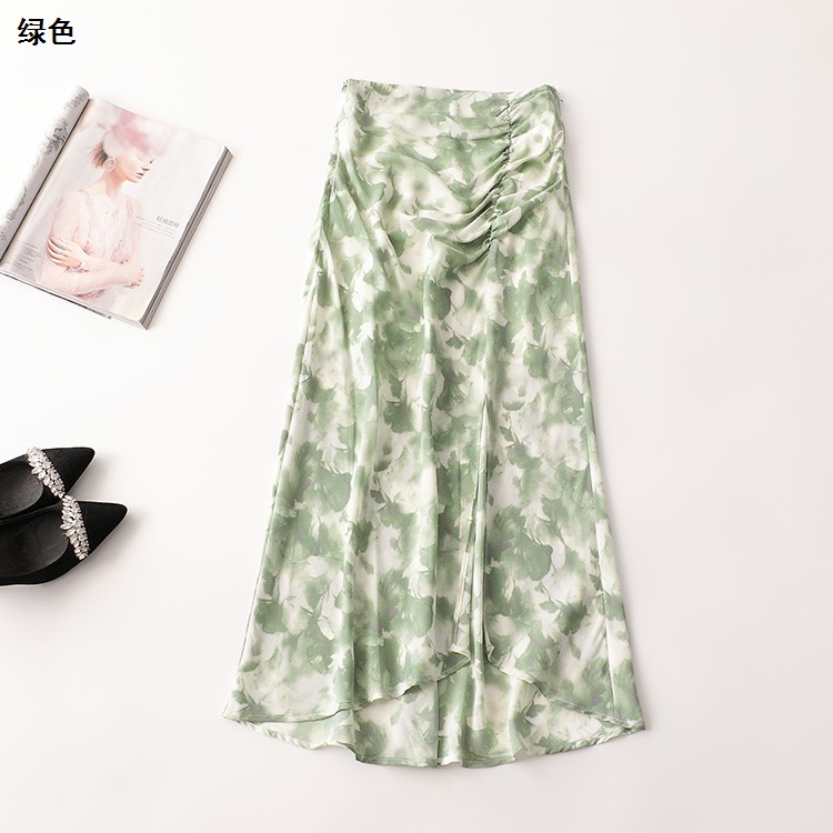 408802 夏半身裙 女印花加长清仓