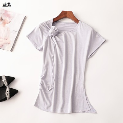 409523 夏上衣 女中长款短袖圆领现货