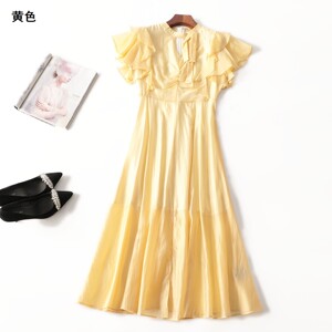411706 夏连衣裙 女加长款短袖圆领.S.M.L
