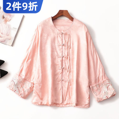 410040 春外套 女中长款长袖V领.L.XL