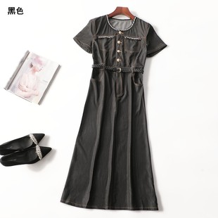 套头短袖 25夏天丝加长款 连衣裙 超值品质精品女装 246288新款