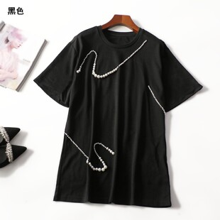 413736南油高档轻奢高货超值女装宽松大版型夏中长款套头短袖T恤