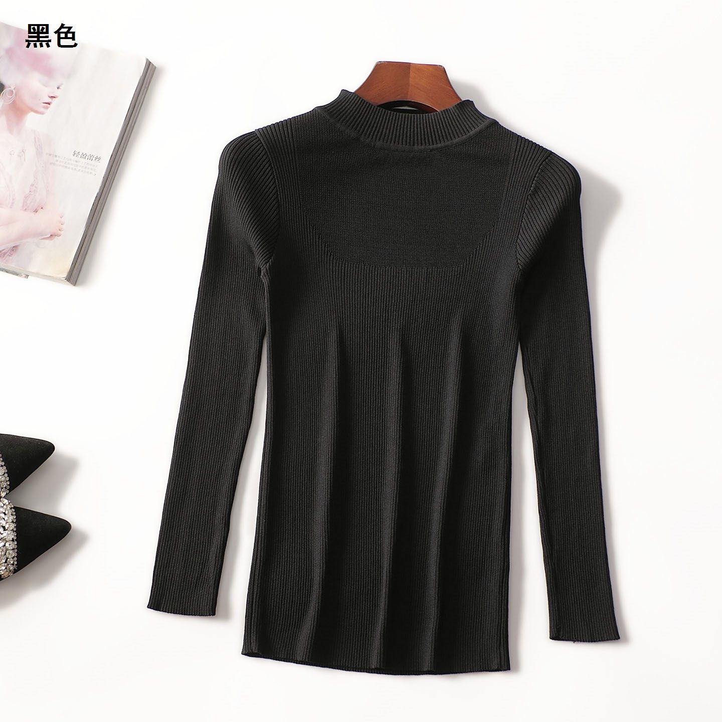 412282超值清货女装百搭爆款曲珠高弹修身基础内搭单穿针织衫打底,女装/女士精品,毛针织衫,淘宝优惠券,粉丝福利购,淘宝优惠卷