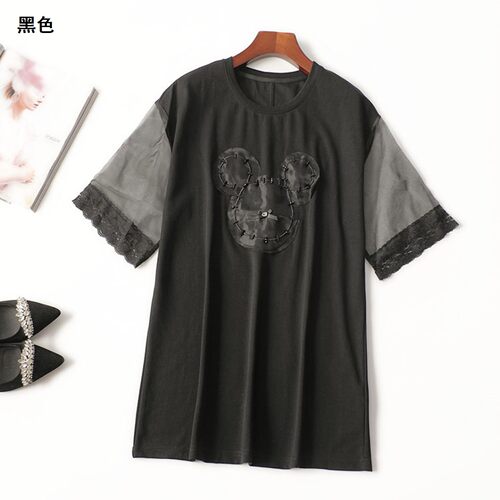 410986 夏T恤 深圳女中长款五分袖圆领.M.L.XL.S