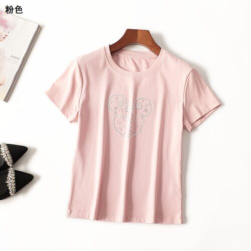 245960 夏T恤 女中长款短袖圆领.3XL.4XL