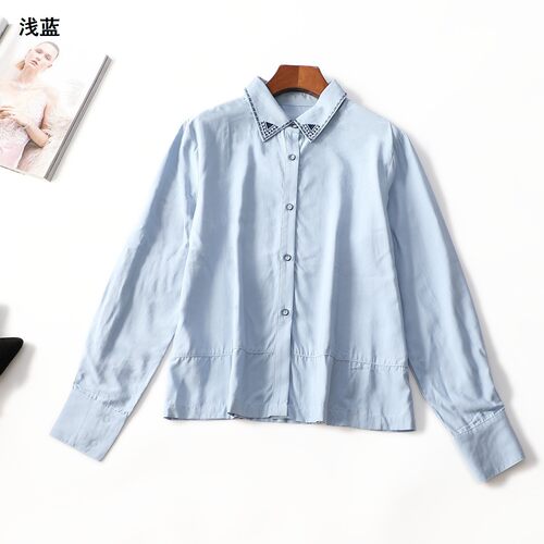 506904 秋衬衫 女中长款长袖单排扣.M