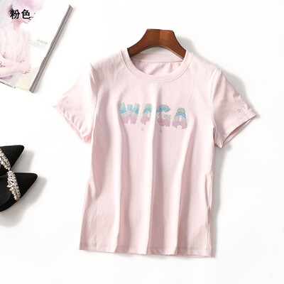 249545 夏T恤 女中长款短袖套头.L.XL.2XL.3XL.4XL