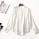 412046 单排扣 长袖 秋衬衫 女中长款