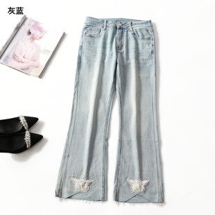 413705超值女装精品洋气春夏女裤九分休闲洋气牛仔裤
