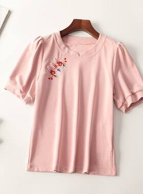 245670 夏莱赛尔T恤 深圳女中长款五分袖圆领