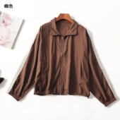 246627 拉链现货 长袖 秋外套 女中长款