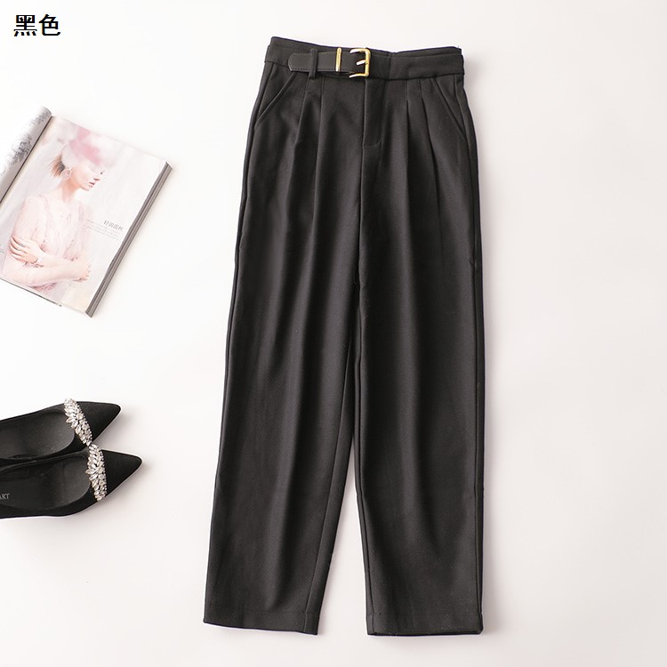 244731 冬休闲裤 女长款纯色热销中高腰垂感通勤风宽松显瘦版 244731 冬休闲裤 女长款纯色热销中高腰垂感通勤风宽松显瘦版