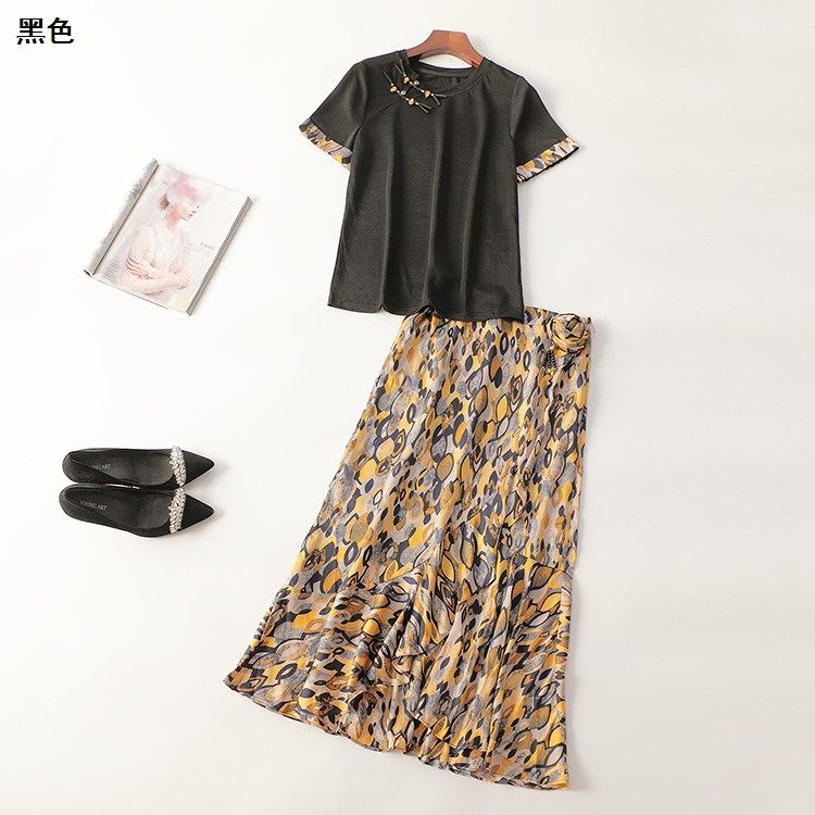 245677 夏长款圆领短袖T恤半身裙套装,女装/女士精品,时尚套装,淘宝优惠券,粉丝福利购,淘宝优惠卷