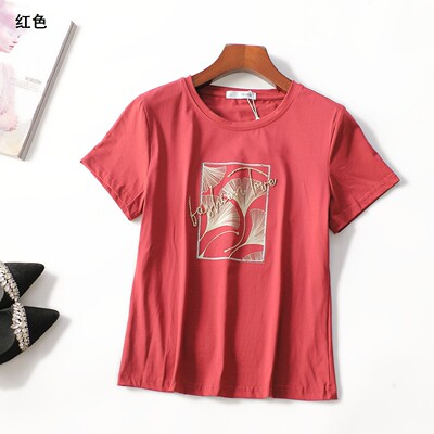 249251 夏T恤 女中长款短袖套头.L.XL.3XL.4XL