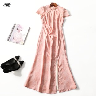 短袖 女加长款 套头 夏连衣裙 248517