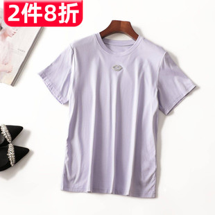 短袖 女中长款 套头清仓 夏T恤 246707