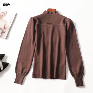 415029 秋针织衫 女中长款长袖套头.M