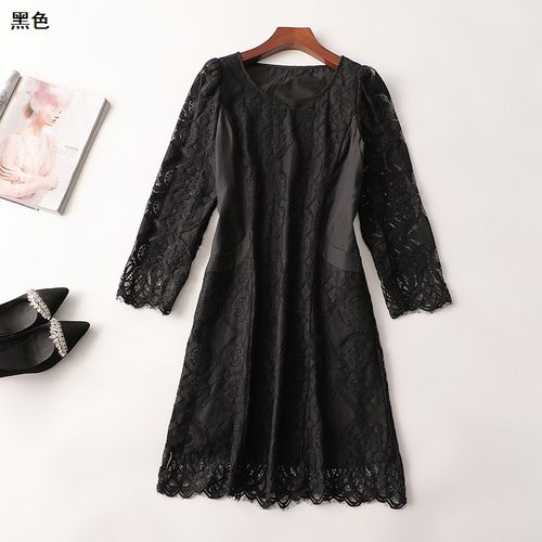 405398 秋连衣裙 深圳女长款长袖圆领现货