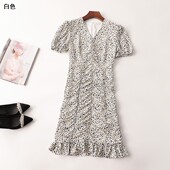 V领短袖 242607南油高端欧洲站高货女装 气质女人味短款 连衣裙