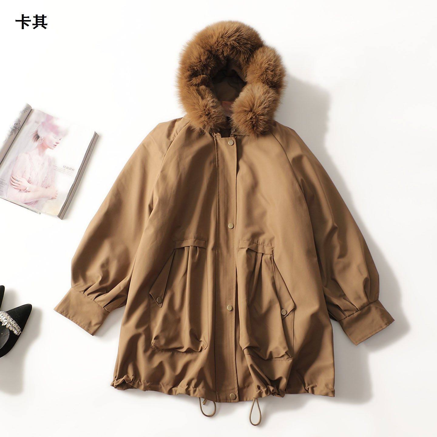412726 冬派克服 女免毛内胆中长款九分袖单排扣,女装/女士精品,派克服,淘宝优惠券,粉丝福利购,淘宝优惠卷