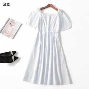 连衣裙 V领短袖 411854 夏加长款