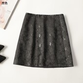 现货 深圳女亮片短款 245307 秋半身裙