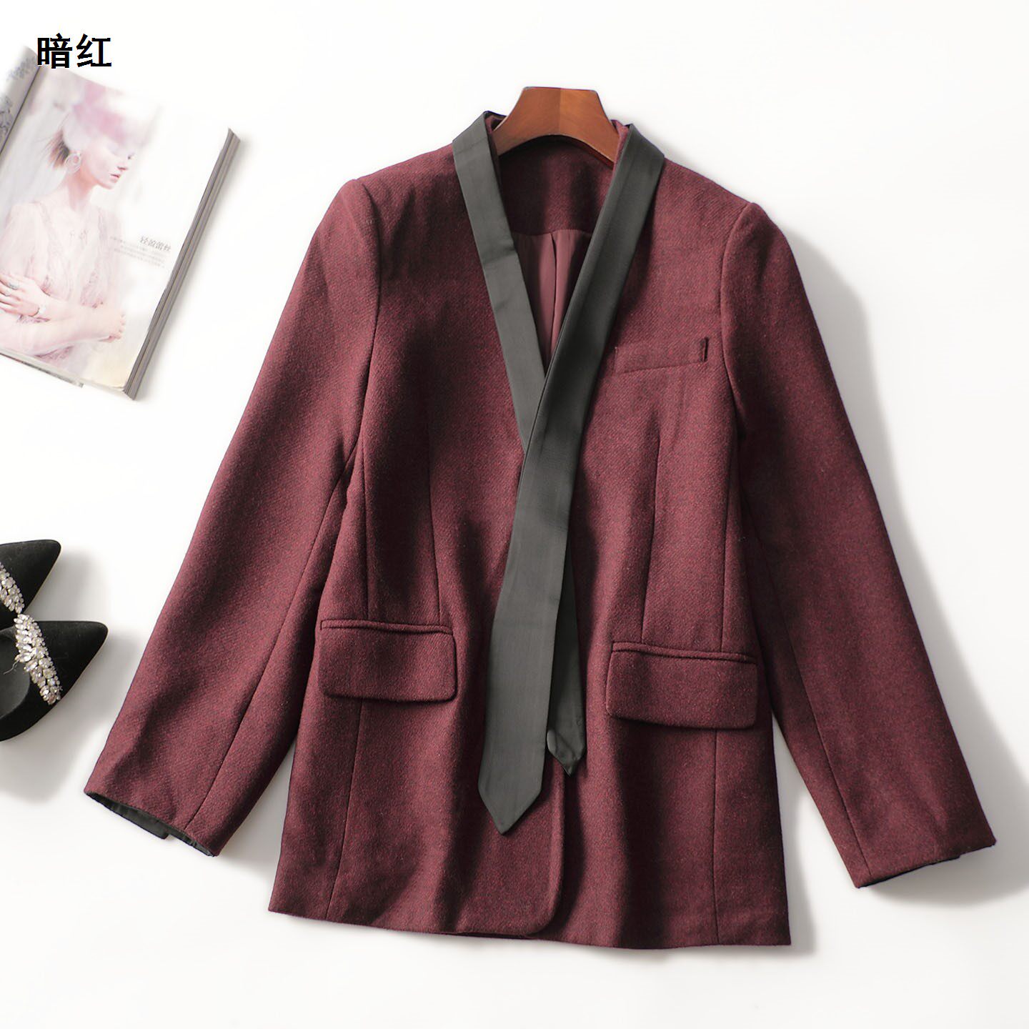 412473 秋外套 女中长款长袖单排扣现货,女装/女士精品,短外套,淘宝优惠券,粉丝福利购,淘宝优惠卷