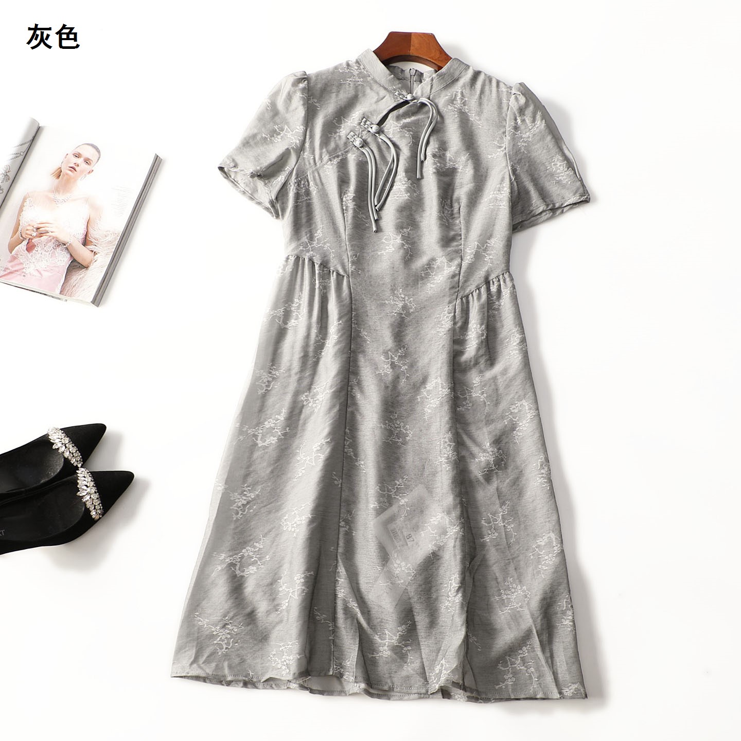 506954 夏连衣裙 女长款短袖套头.XL