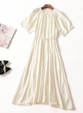 246703 夏连衣裙 女加长款短袖套头清仓